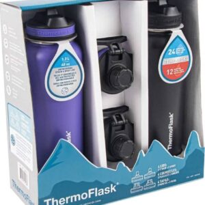 ThermoFlask 4lids 2 Straw & 2 Spout